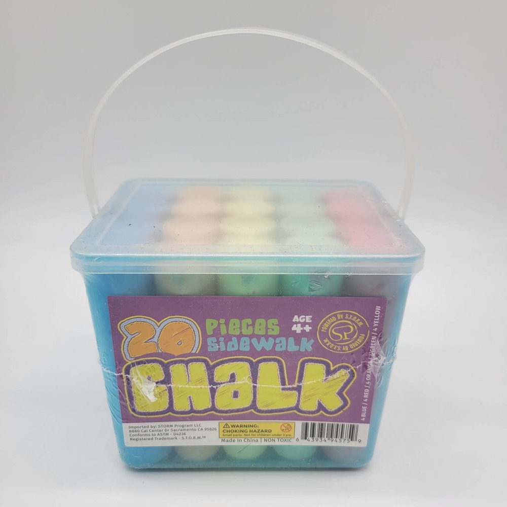 Colorful Sidewalk Chalk 20 Large Pieces Ages 4+